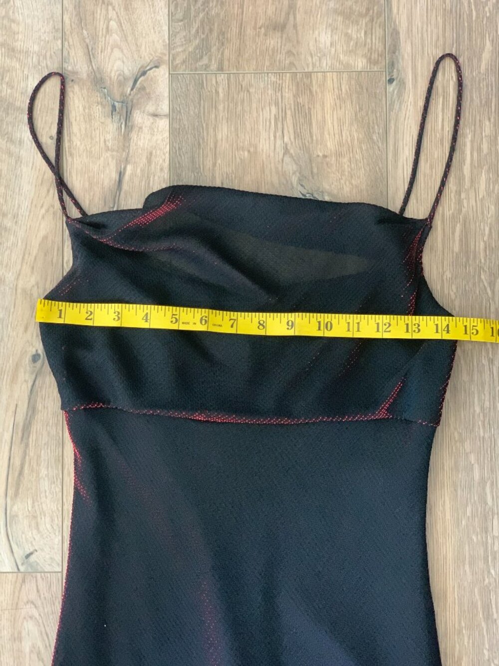 Vintage 90s Maxi Slip Dress 4 Black Red Iridescent Shimmer Prom Formal Glam Y2K - Picture 12 of 16